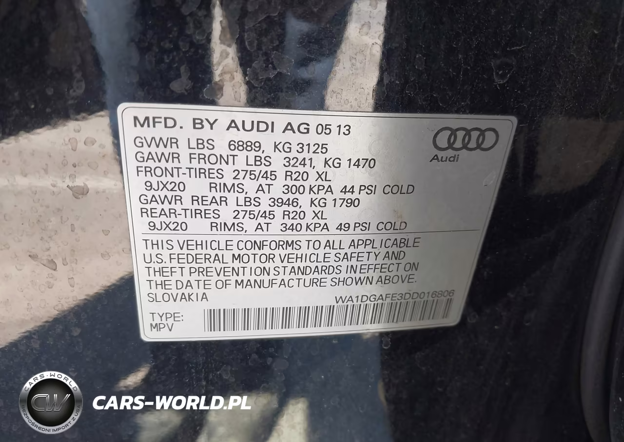 2013 Audi Q7 Prestige VIN:WA1DGAFE3DD016806 - 9