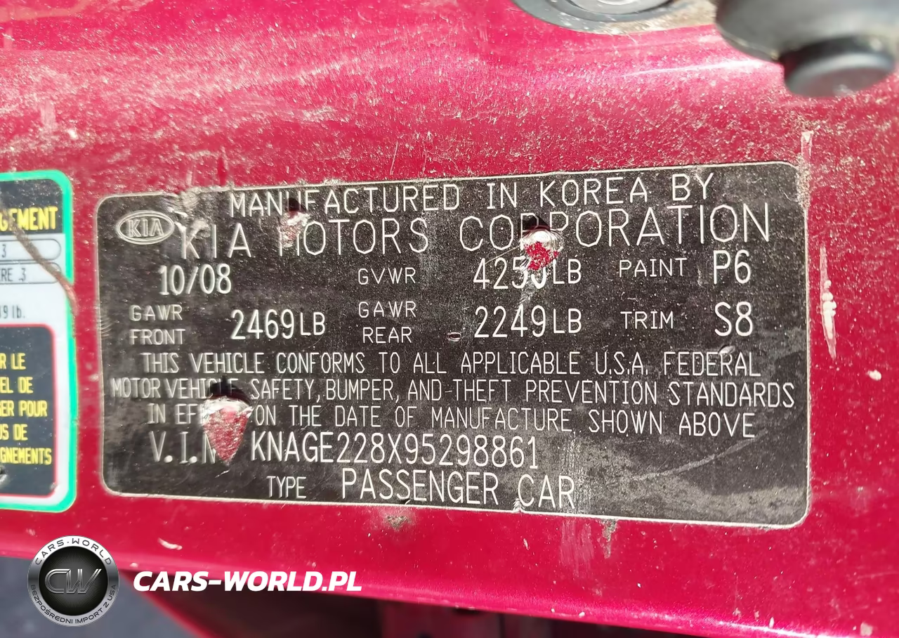 2009 Kia Optima Lx VIN:KNAGE228X95298861 - 9