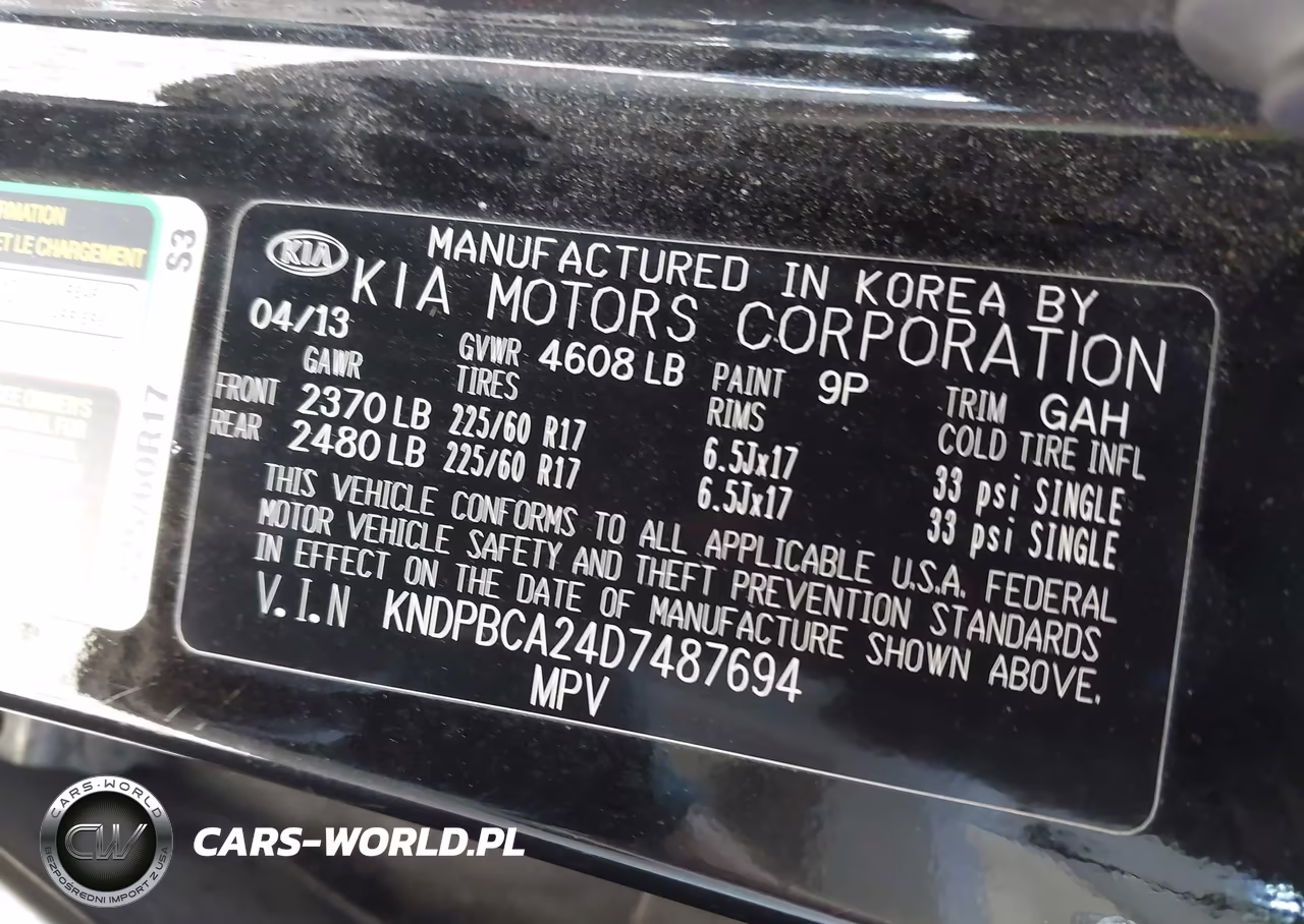 2013 Kia Sportage Lx VIN:KNDPBCA24D7487694 - 9