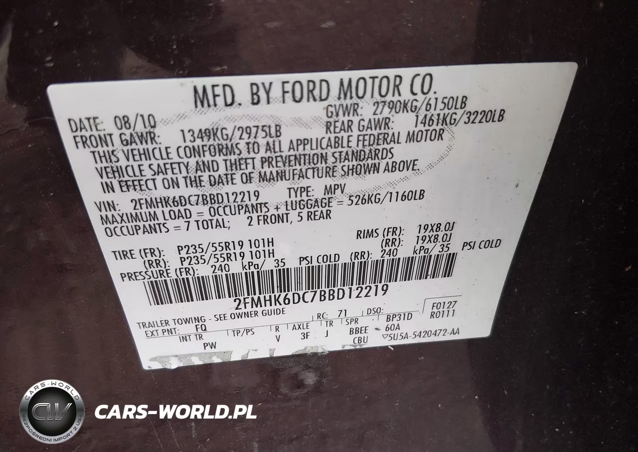 2011 Ford Flex Limited VIN:2FMHK6DC7BBD12219 - 9