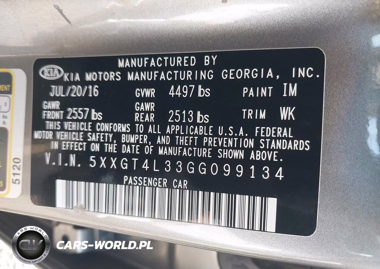 2016 Kia Optima Lx VIN:5XXGT4L33GG099134 - 9