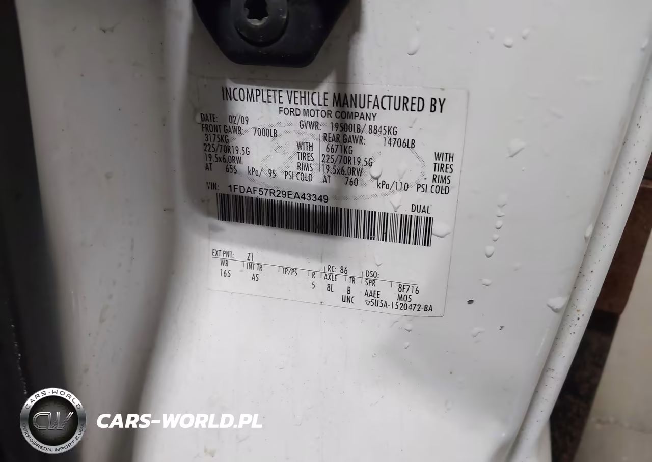 2009 Ford F-550 Chassis Xl-Xlt VIN:1FDAF57R29EA43349 - 8