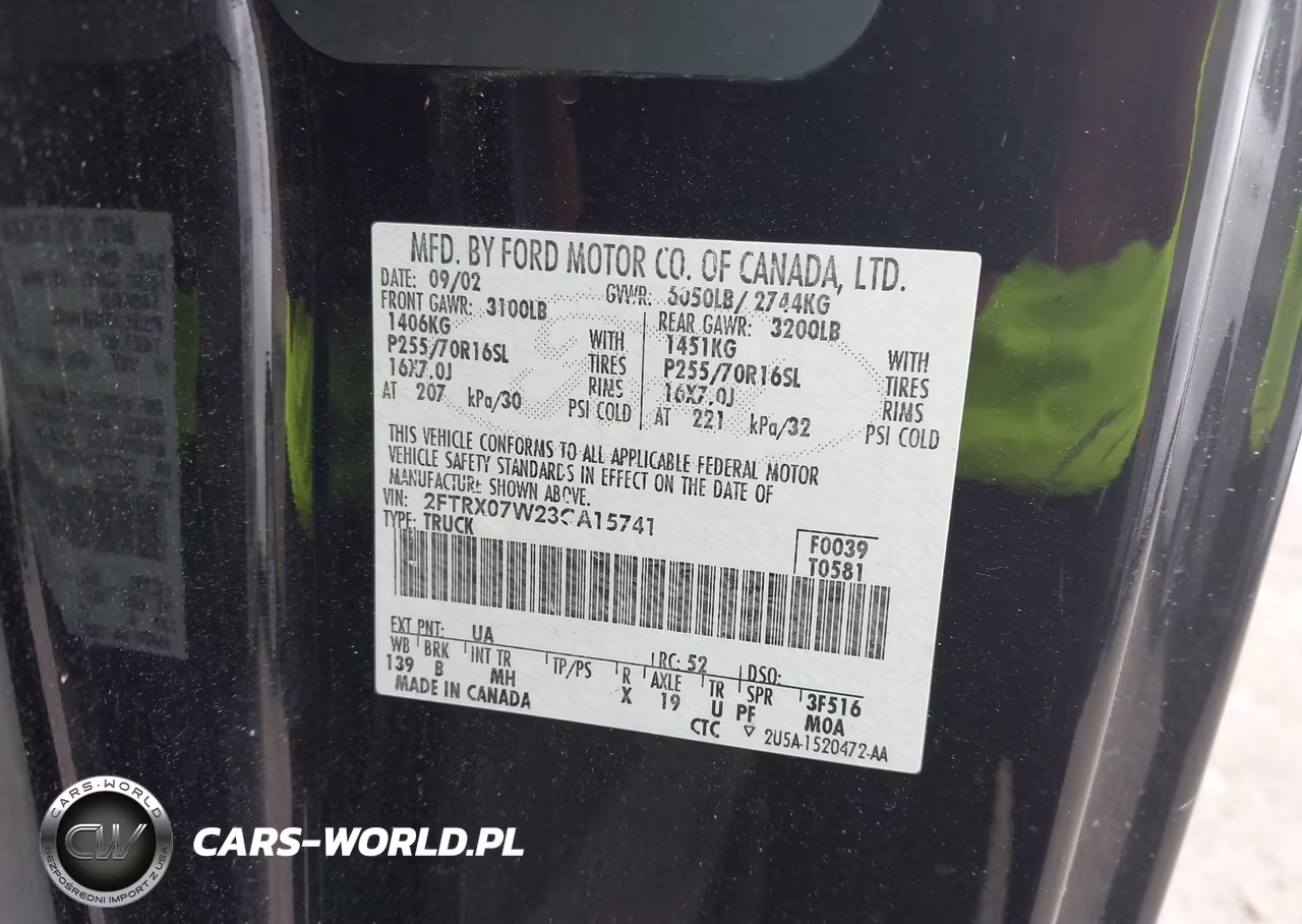 2003 Ford F-150 Lariat-Xl-Xlt VIN:2FTRX07W23CA15741 - 9