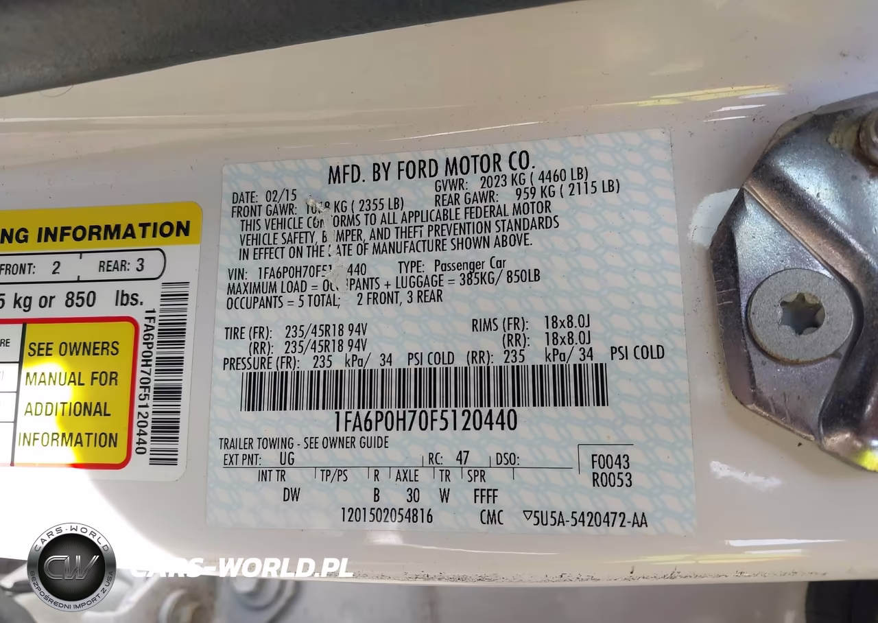 2015 Ford Fusion Se VIN:1FA6P0H70F5120440 - 9