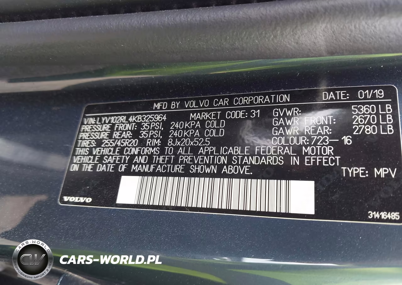 2019 Volvo Xc60 T5 Inscription VIN:LYV102RL4KB325964 - 9