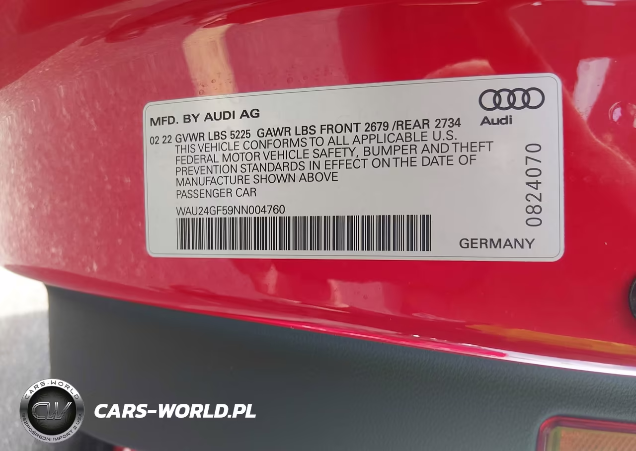 2022 Audi S5 Cabriolet Premium Tfsi Quattro Tiptronic VIN:WAU24GF59NN004760 - 9