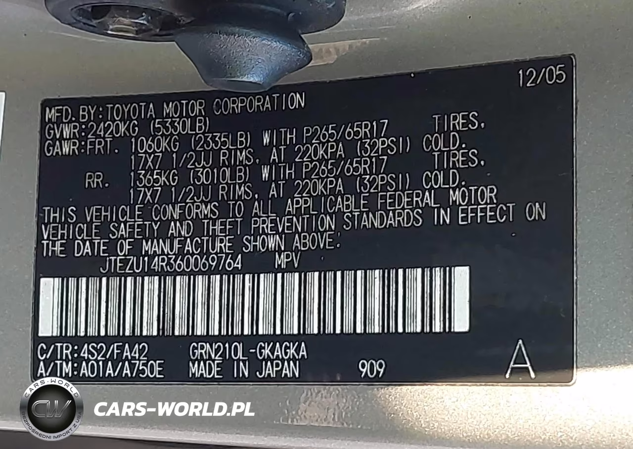 2006 Toyota 4Runner Sr5 V6 VIN:JTEZU14R360069764 - 9
