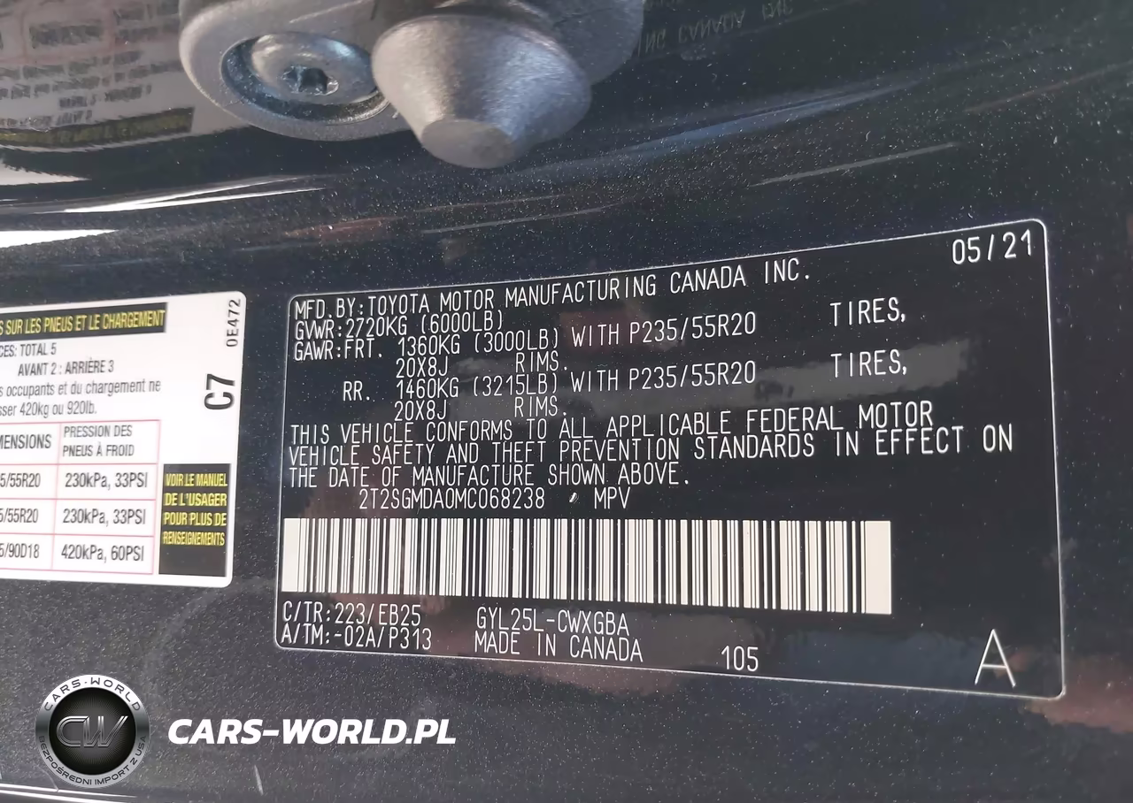 2021 Lexus Rx 450H F Sport Appearance VIN:2T2SGMDA0MC068238 - 9