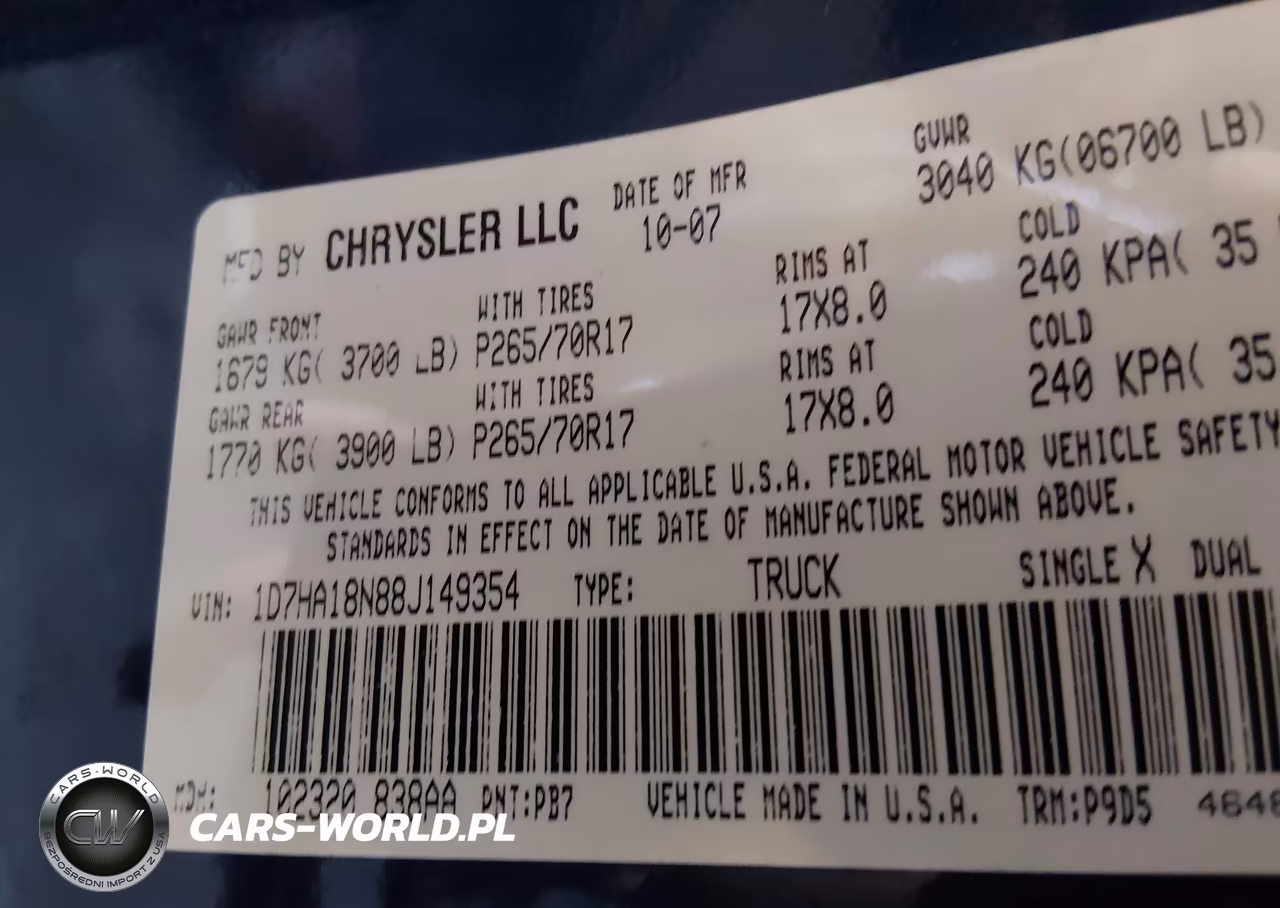 2008 Dodge Ram 1500 St-Sxt VIN:1D7HA18N88J149354 - 9