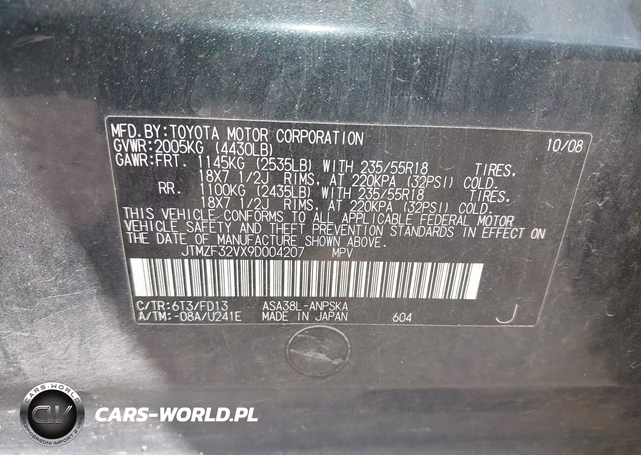 2009 Toyota Rav4 Sport VIN:JTMZF32VX9D004207 - 9