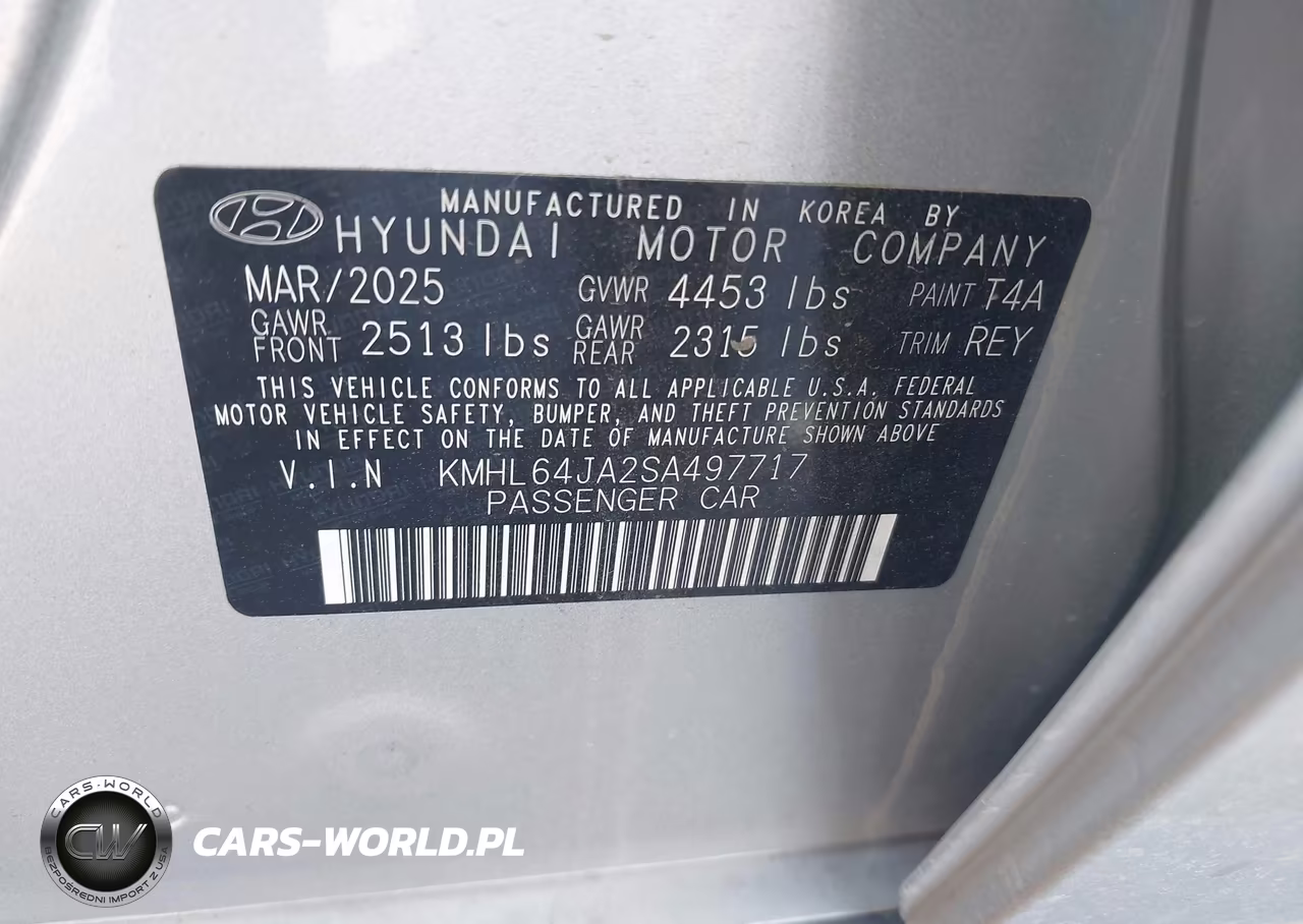 2025 Hyundai Sonata Sel VIN:KMHL64JA2SA497717 - 9