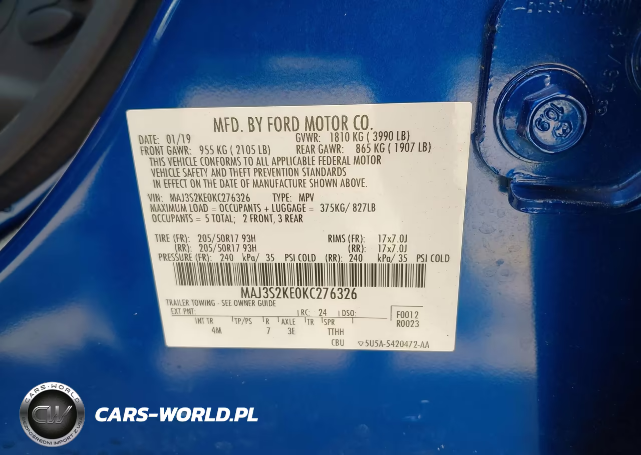 2019 Ford Ecosport Titanium VIN:MAJ3S2KE0KC276326 - 9