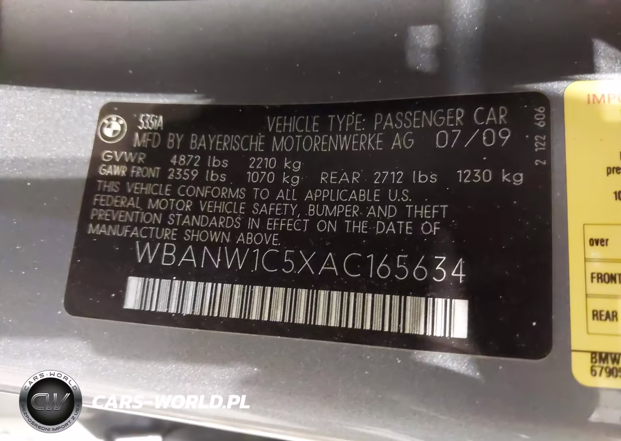 2010 BMW 535I VIN:WBANW1C5XAC165634 - 9