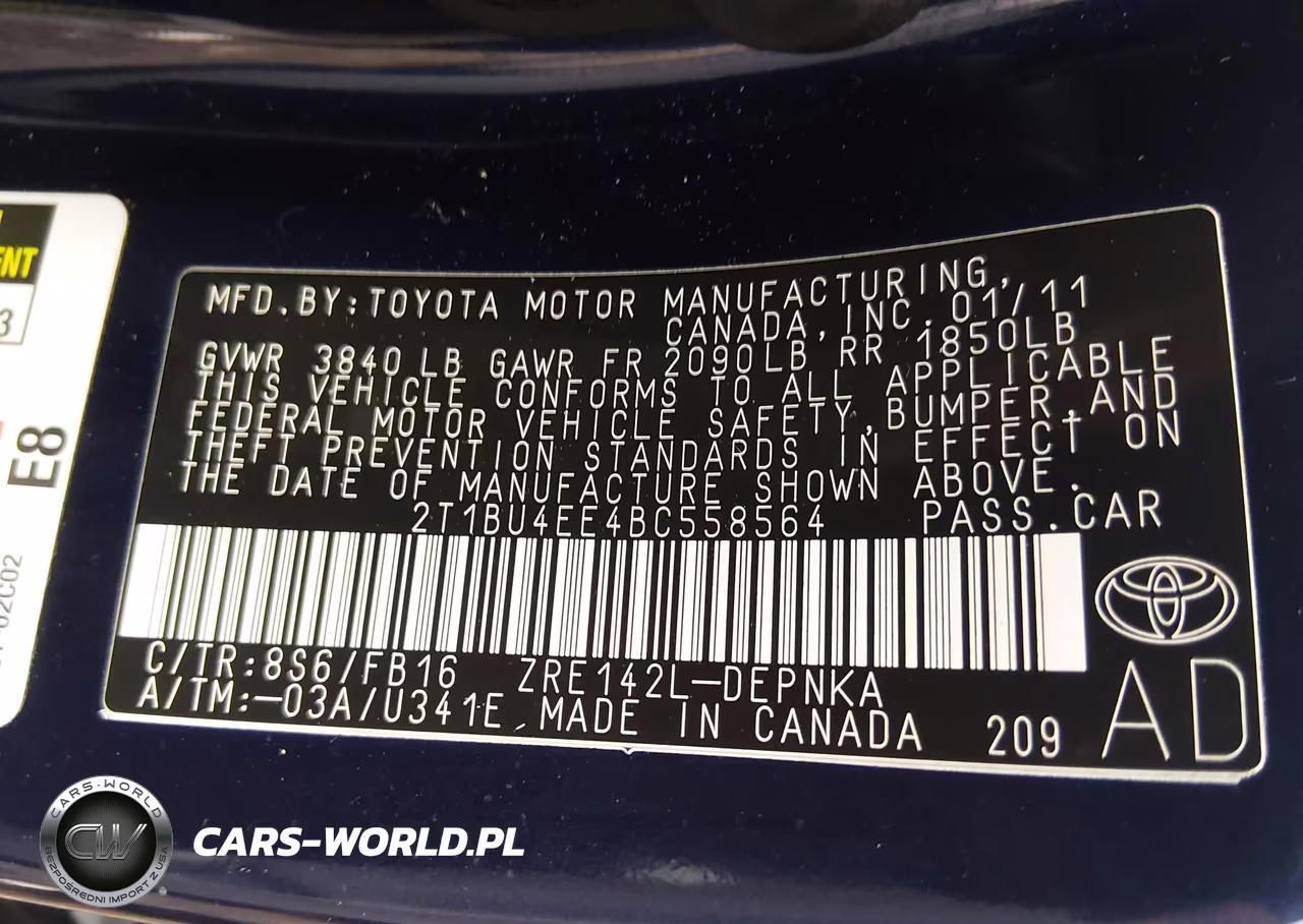 2011 Toyota Corolla Le VIN:2T1BU4EE4BC558564 - 9