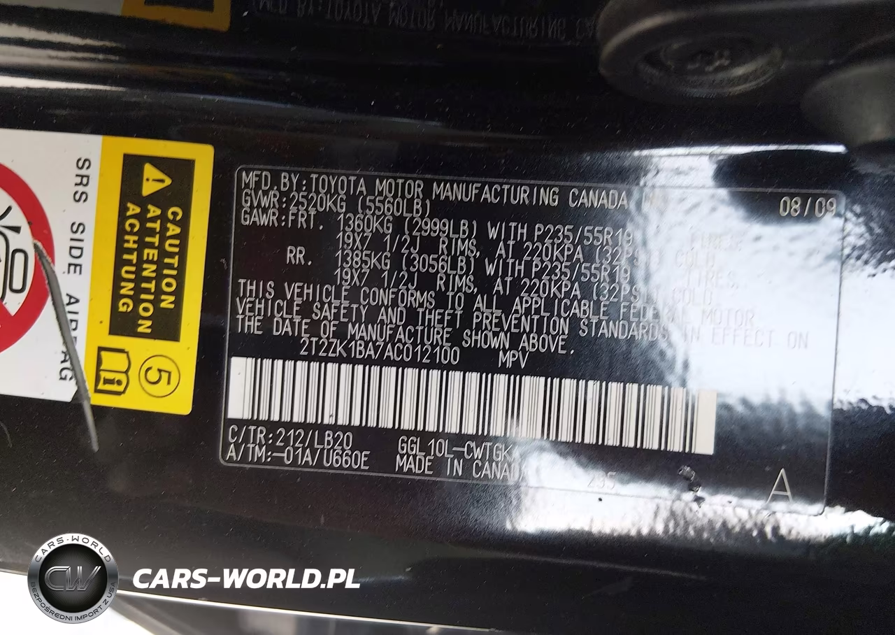 2010 Lexus Rx 350 VIN:2T2ZK1BA7AC012100 - 9