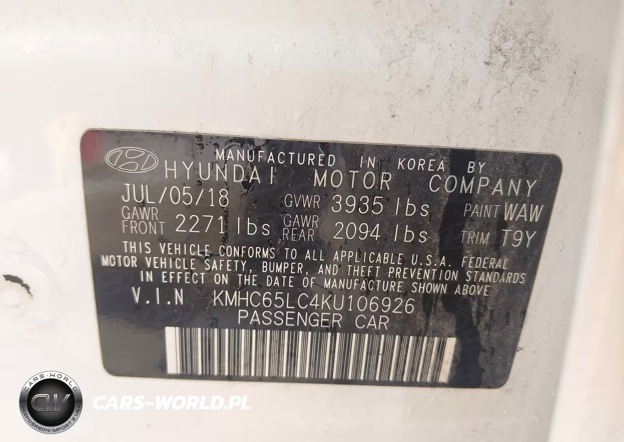 2019 Hyundai Ioniq Hybrid Blue VIN:KMHC65LC4KU106926 - 9