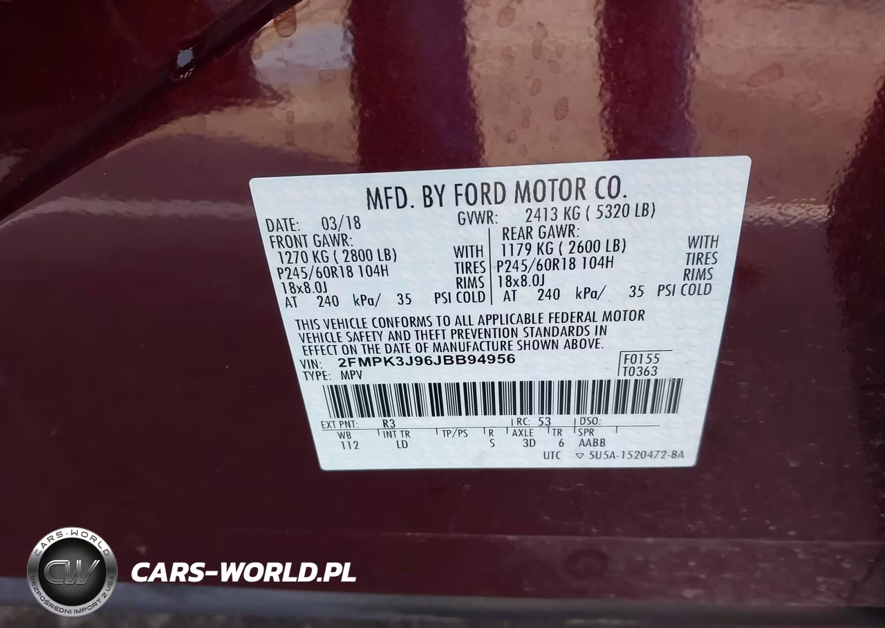 2018 Ford Edge Sel VIN:2FMPK3J96JBB94956 - 9