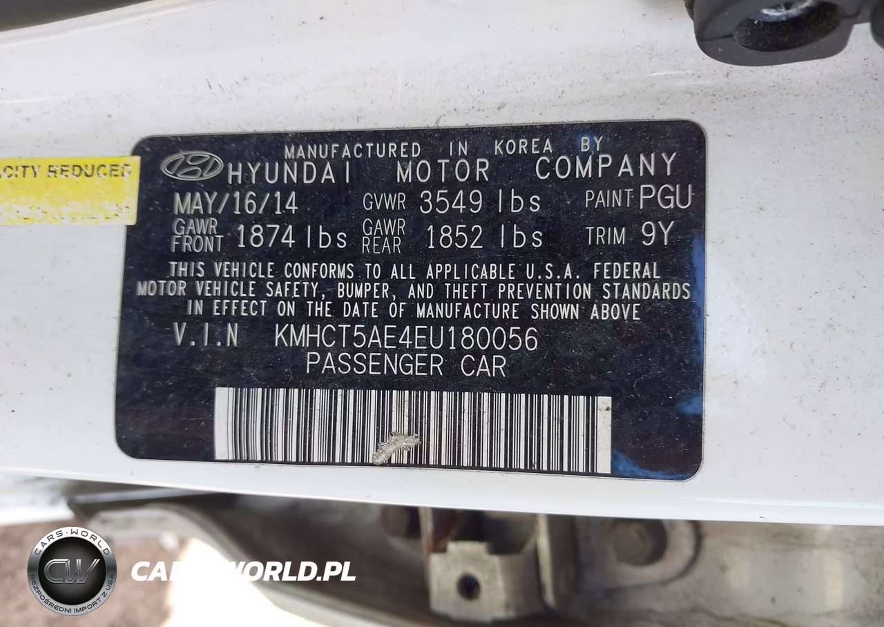 2014 Hyundai Accent Gs VIN:KMHCT5AE4EU180056 - 9