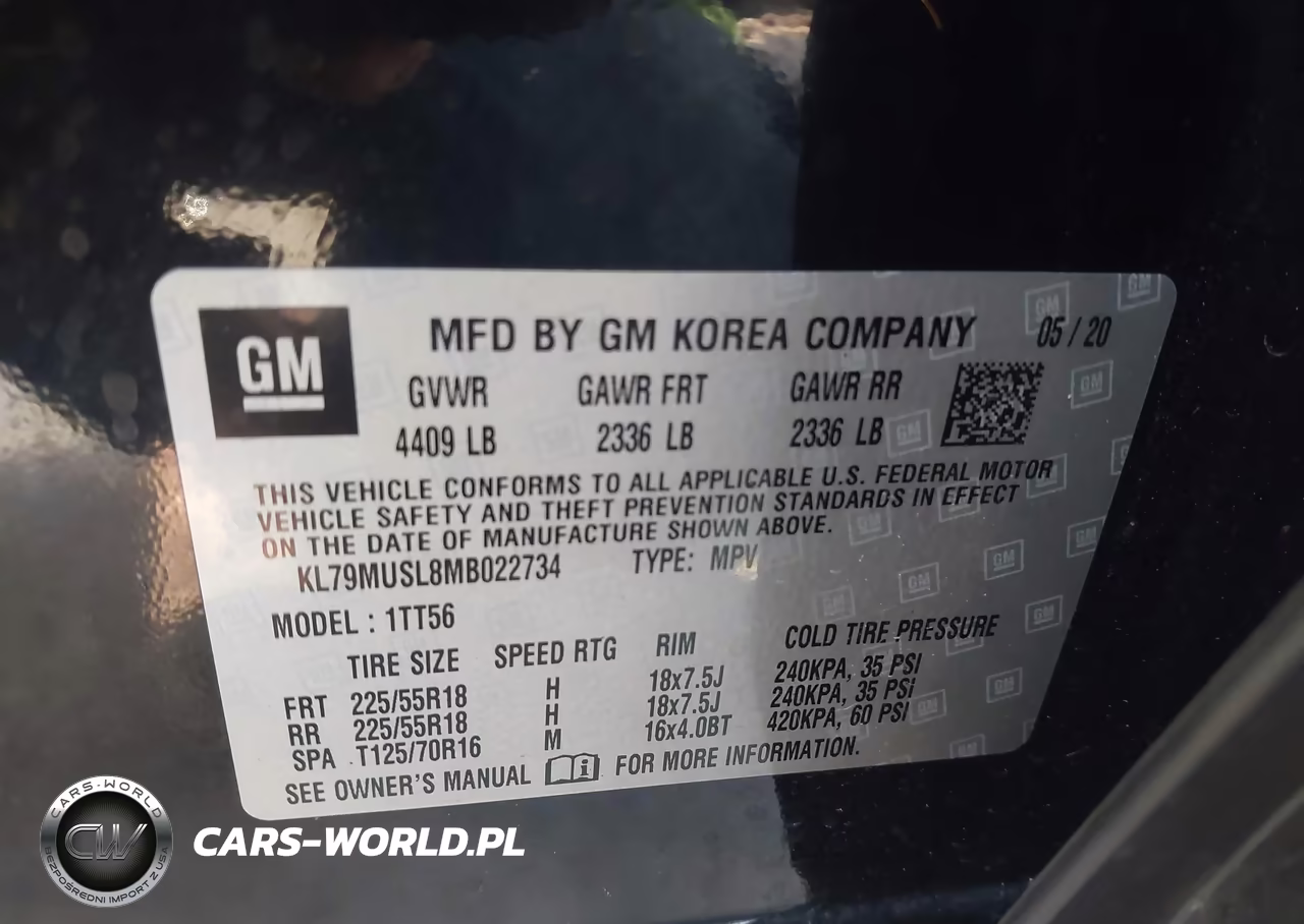 2021 Chevrolet Trailblazer Awd Rs VIN:KL79MUSL8MB022734 - 9