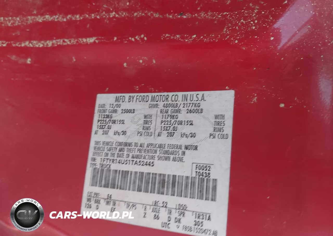 2001 Ford Ranger Edge-Xl-Xlt VIN:1FTYR14U51TA52445 - 9