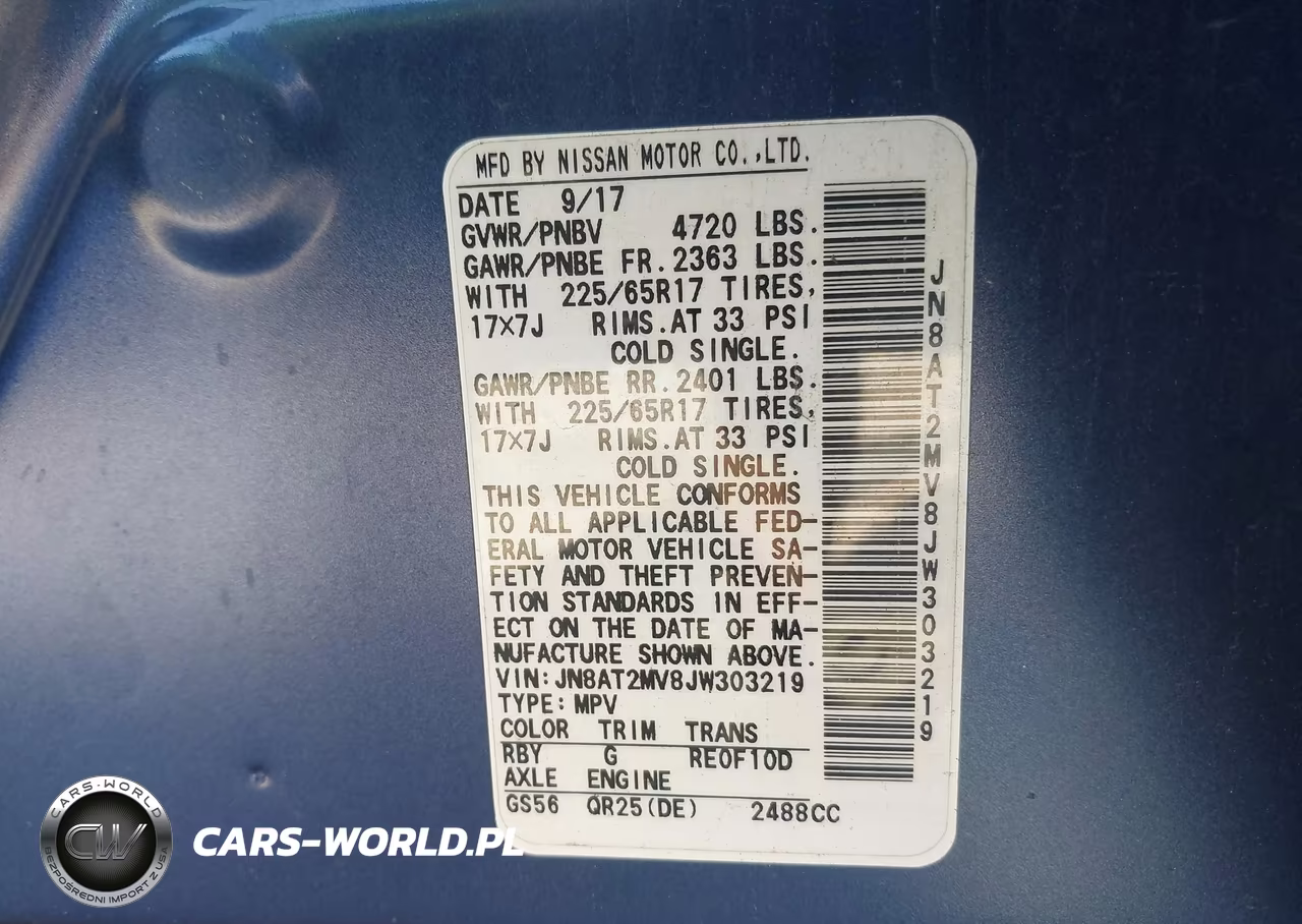 2018 Nissan Rogue Sv VIN:JN8AT2MV8JW303219 - 9