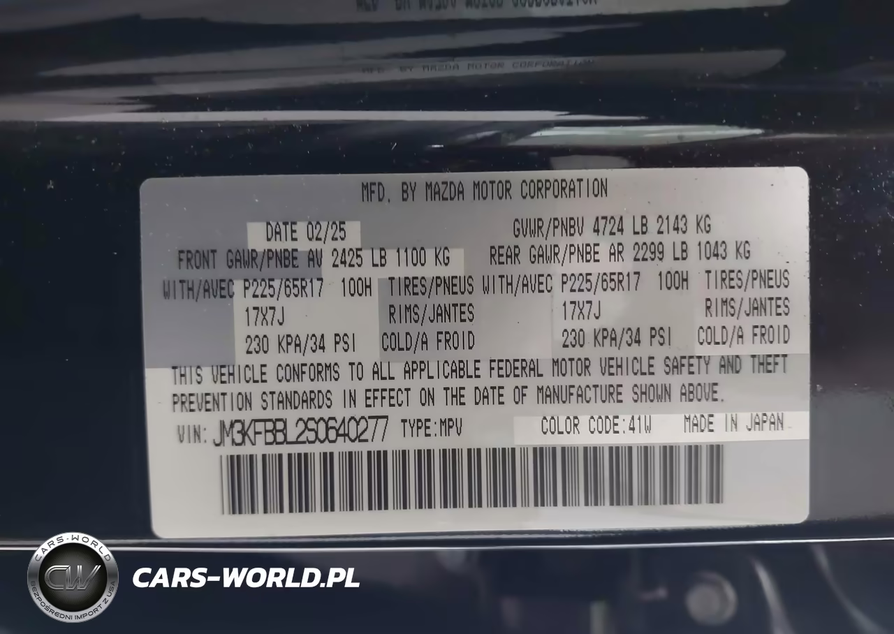 2025 Mazda Cx-5 2.5 S Select VIN:JM3KFBBL2S0640277 - 9