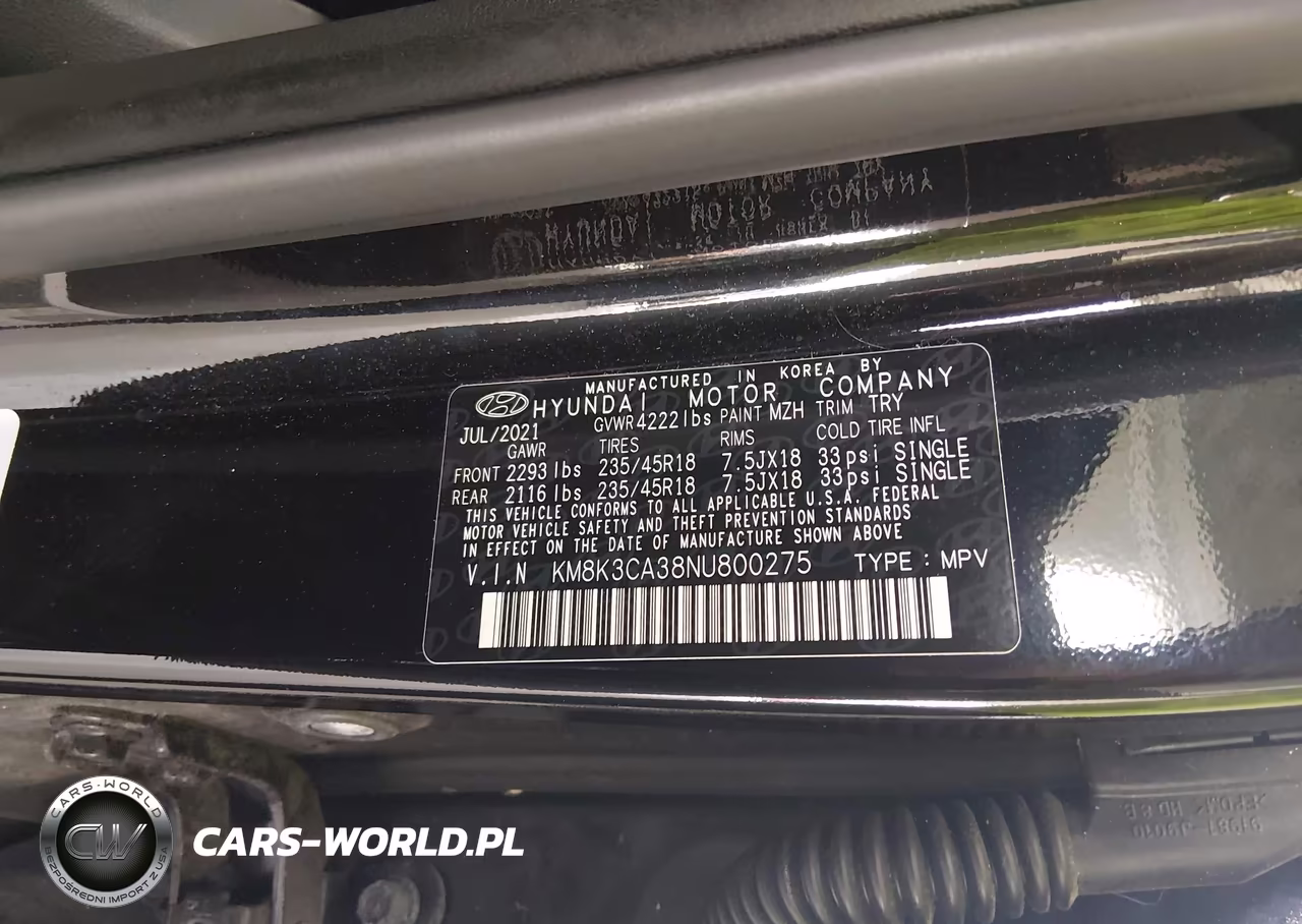 2022 Hyundai Kona N Line VIN:KM8K3CA38NU800275 - 9