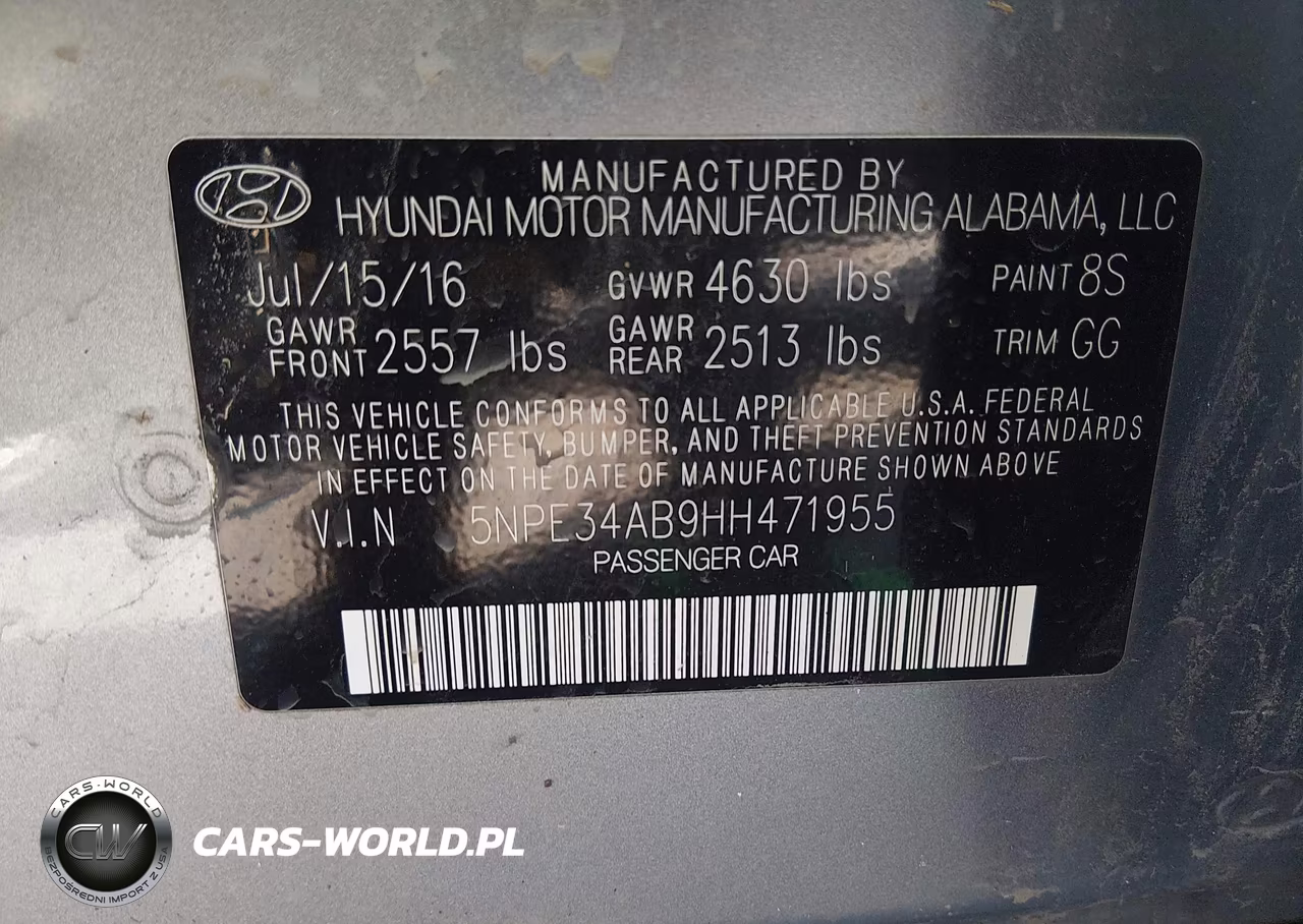 2017 Hyundai Sonata Sport 2.0T VIN:5NPE34AB9HH471955 - 9