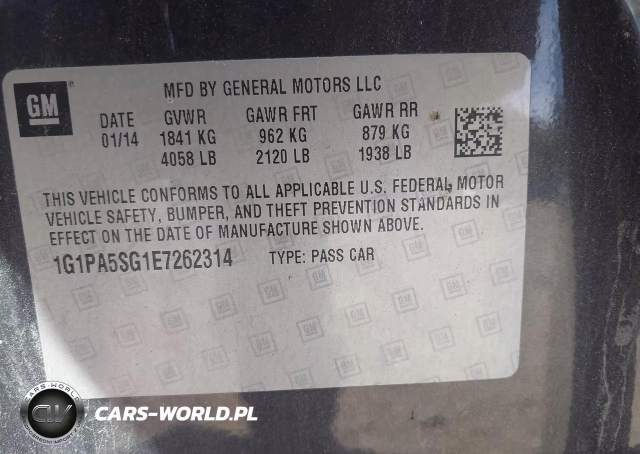 2014 Chevrolet Cruze Ls Auto VIN:1G1PA5SG1E7262314 - 9