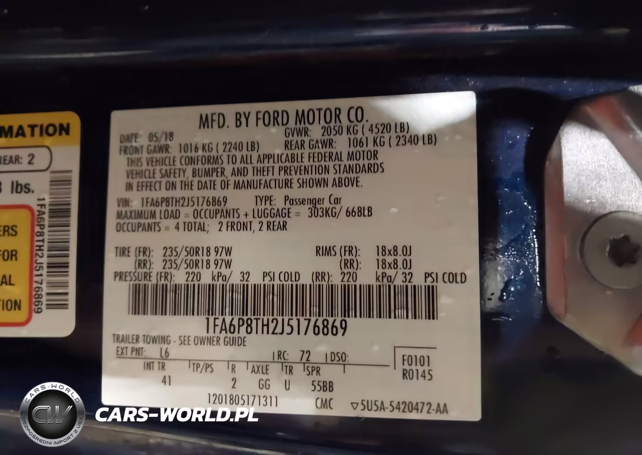 2018 Ford Mustang Ecoboost VIN:1FA6P8TH2J5176869 - 9