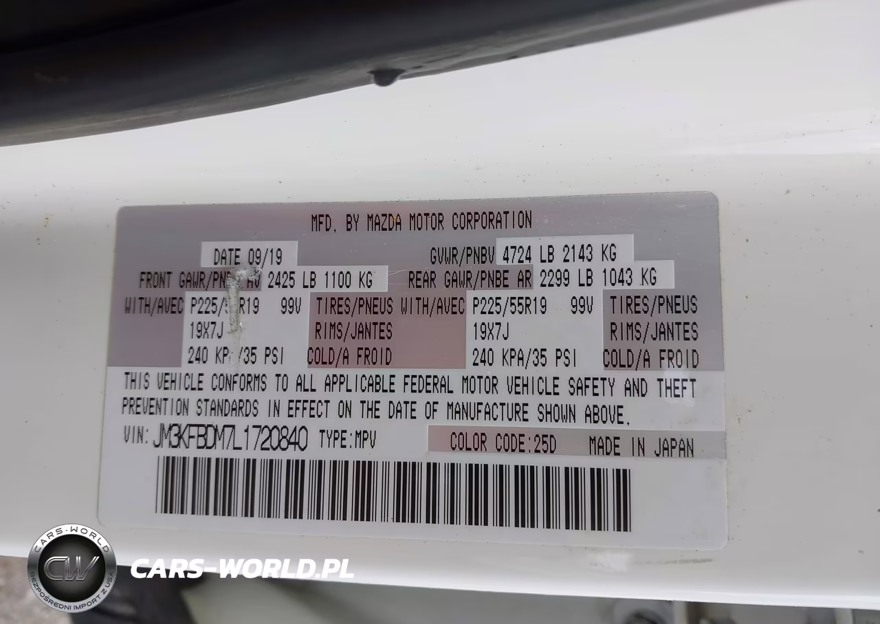 2020 Mazda Cx-5 Grand Touring VIN:JM3KFBDM7L1720840 - 9