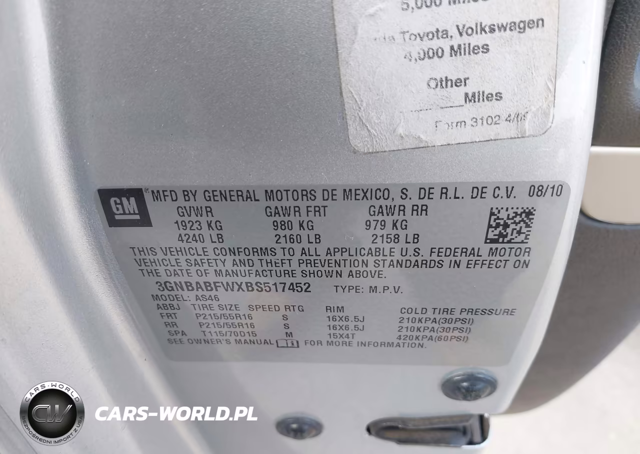 2011 Chevrolet Hhr Lt VIN:3GNBABFWXBS517452 - 9