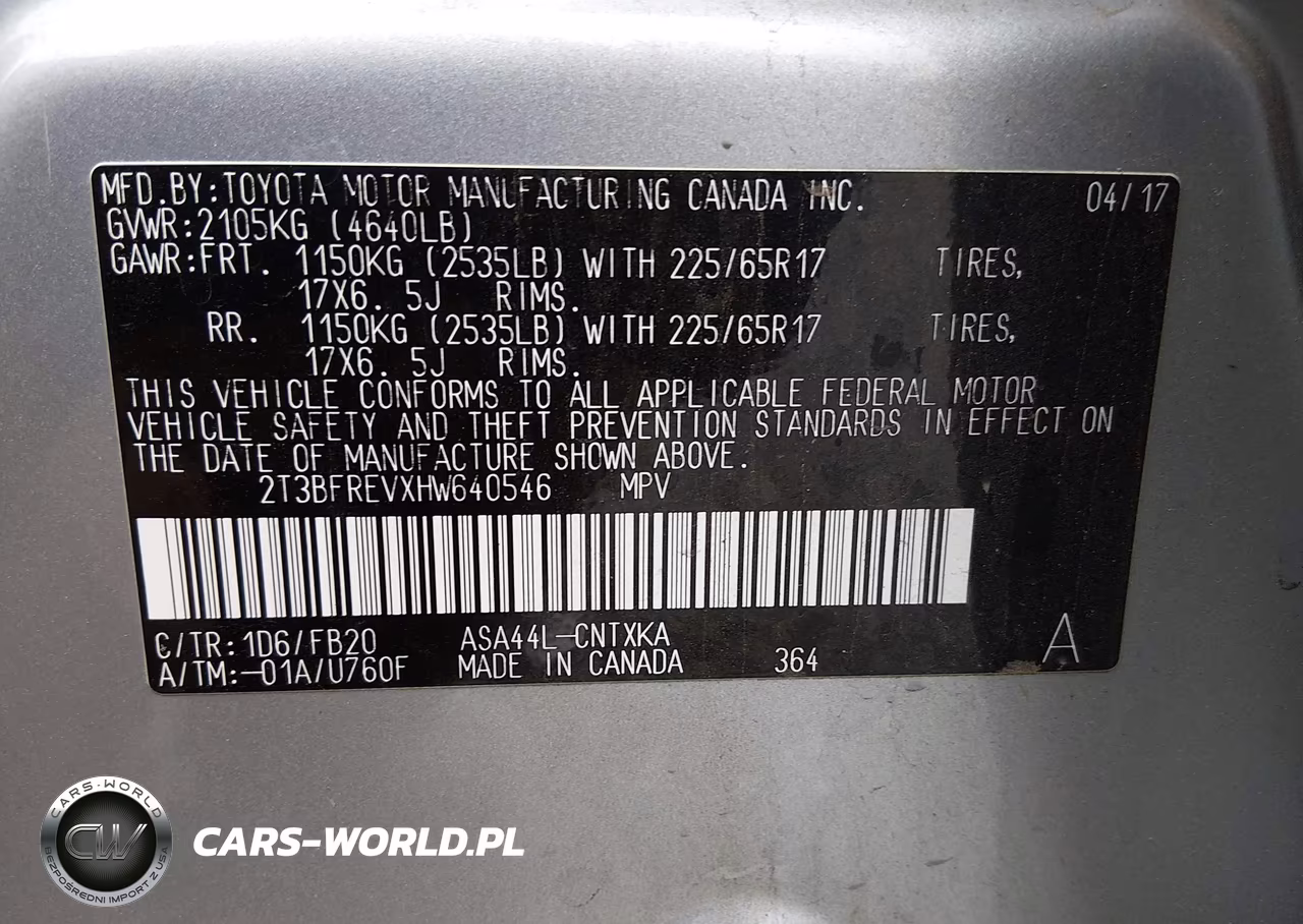 2017 Toyota Rav4 Le VIN:2T3BFREVXHW640546 - 9
