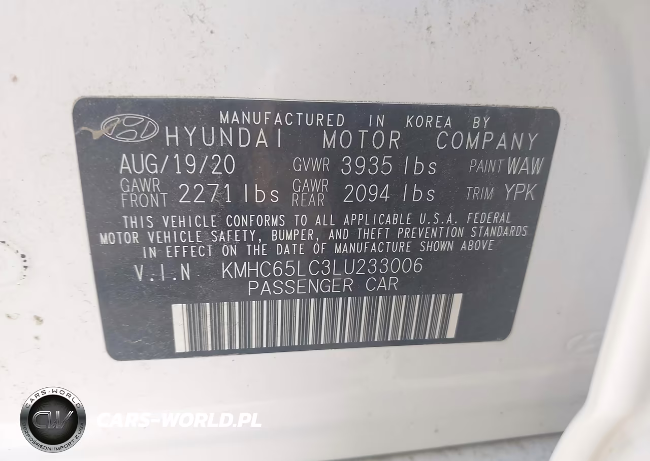 2020 Hyundai Ioniq Hybrid Blue VIN:KMHC65LC3LU233006 - 9