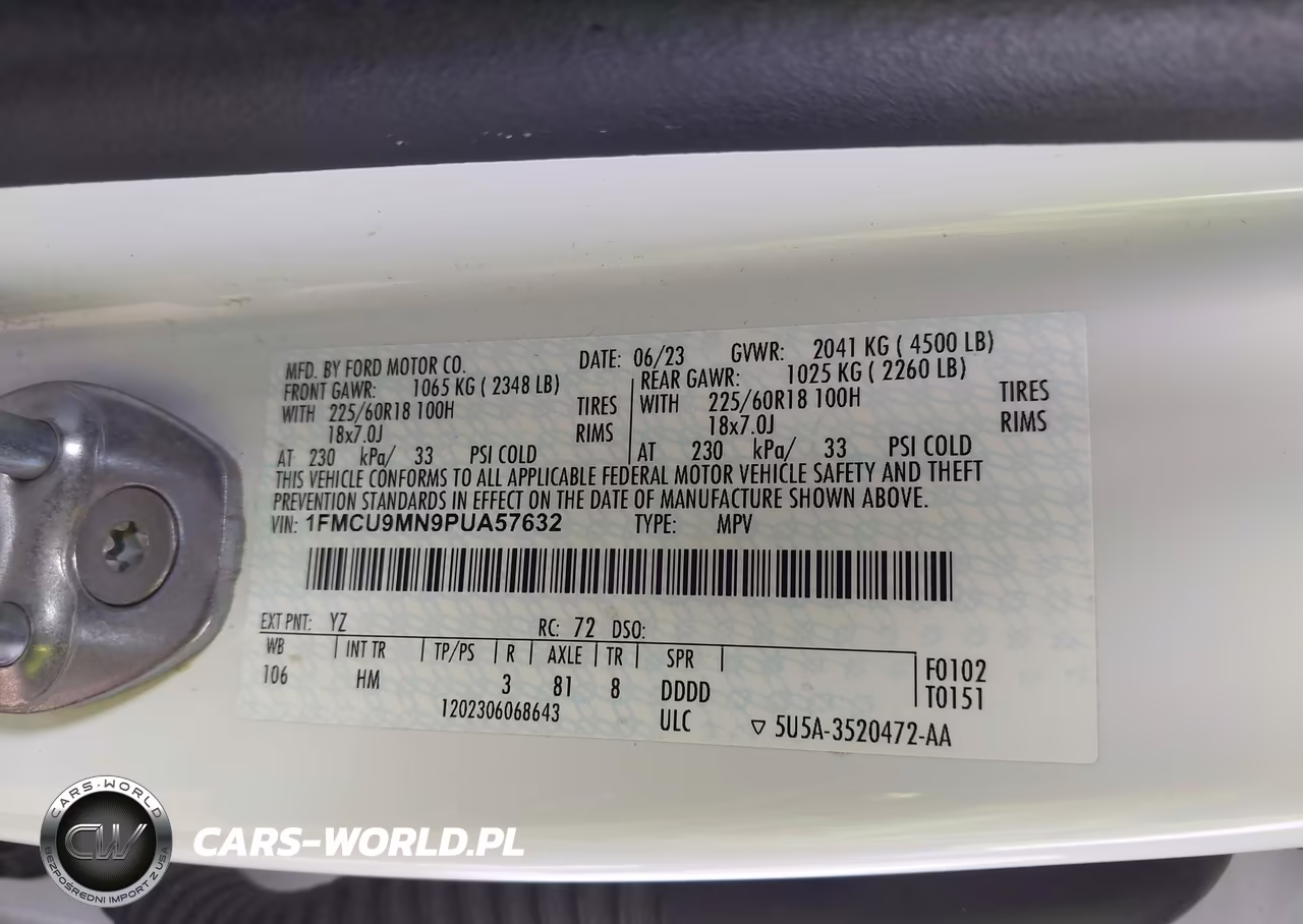 2023 Ford Escape St-Line VIN:1FMCU9MN9PUA57632 - 9