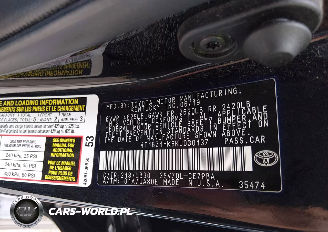 2019 Toyota Camry Xse V6 VIN:4T1BZ1HK8KU030137 - 9