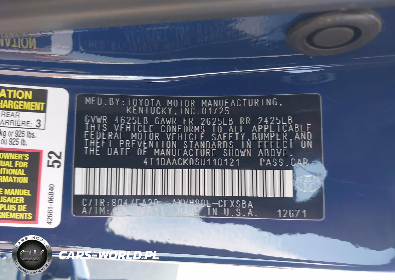 2025 Toyota Camry Se VIN:4T1DAACK0SU110121 - 9