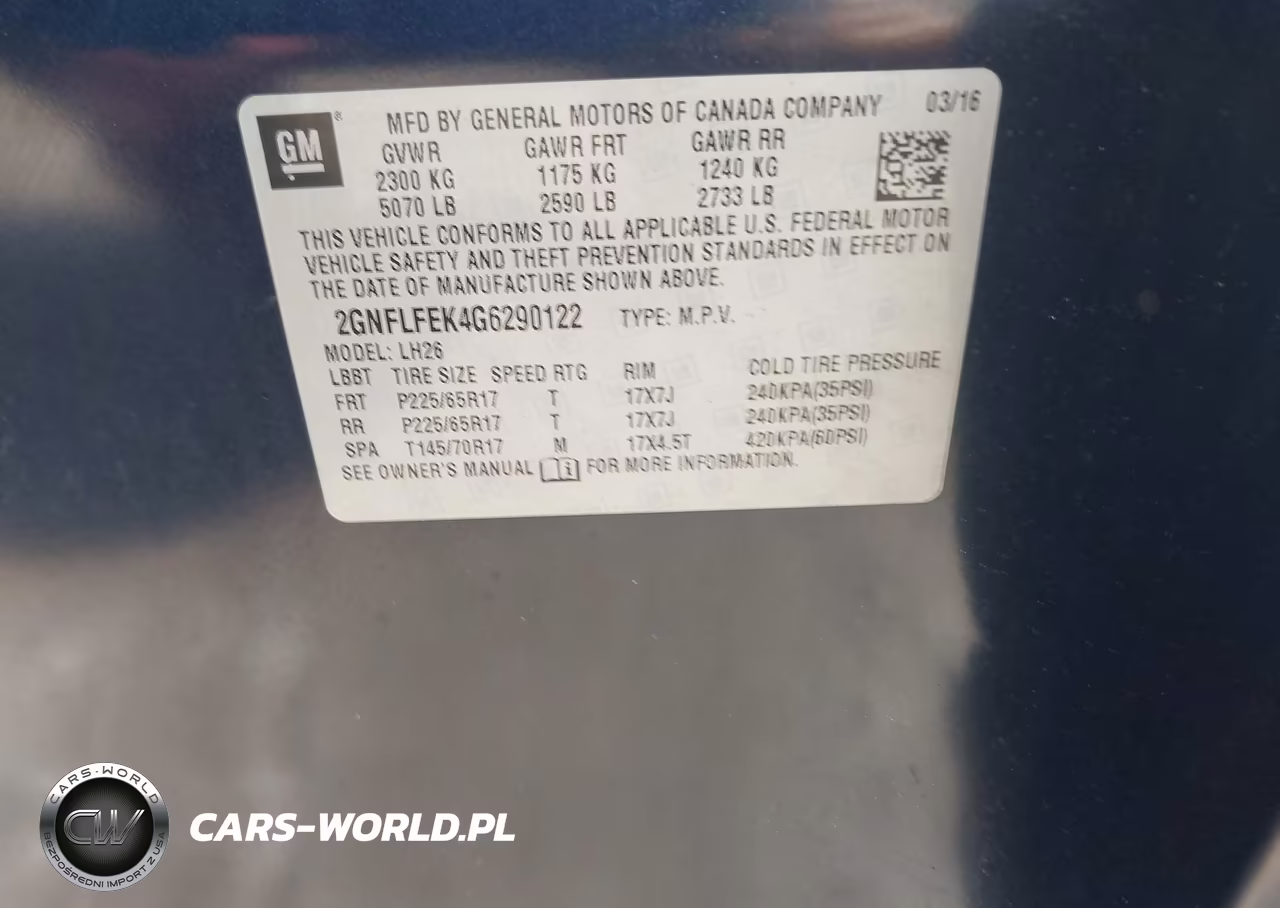 2016 Chevrolet Equinox Lt VIN:2GNFLFEK4G6290122 - 9