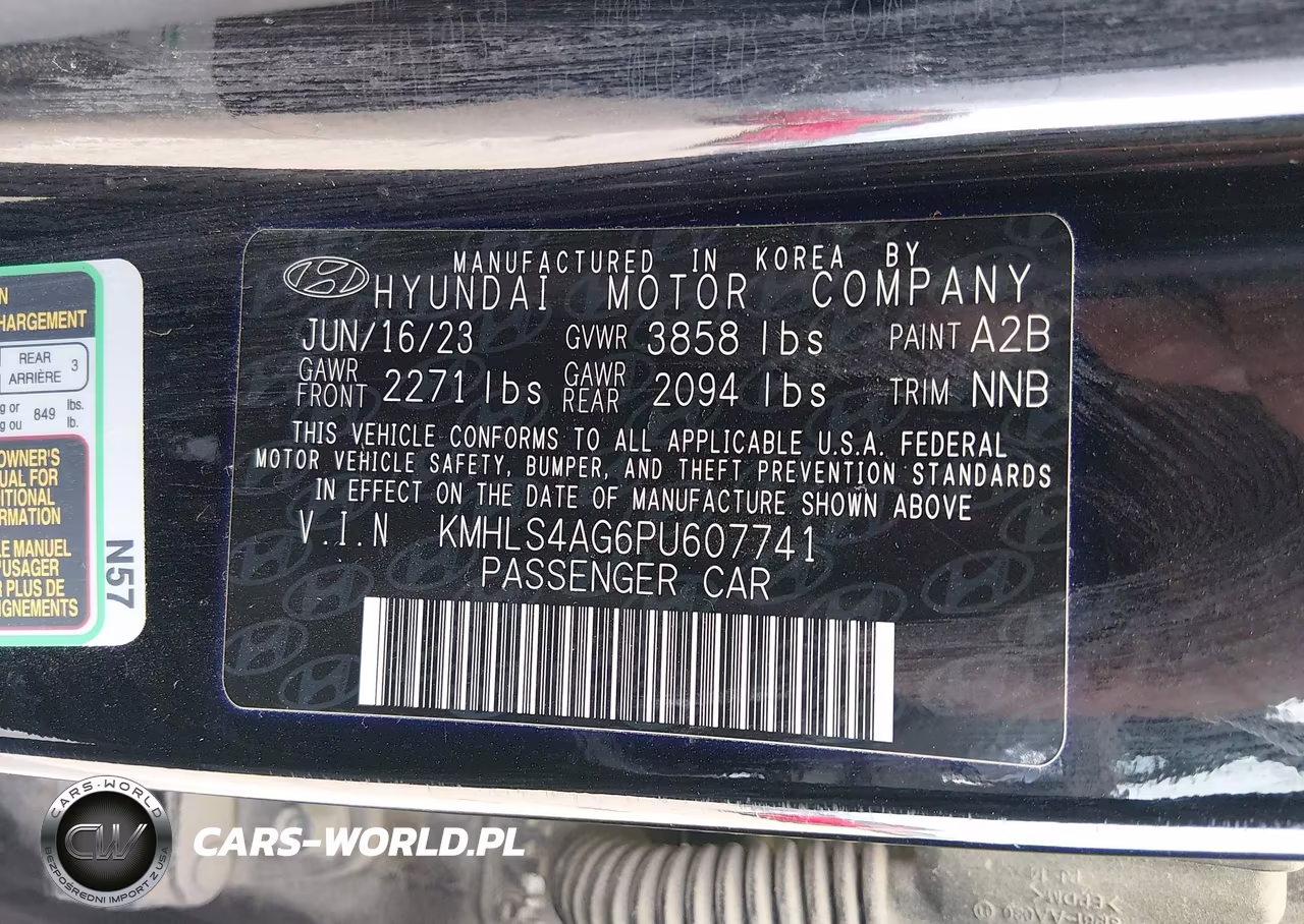 2023 Hyundai Elantra Sel VIN:KMHLS4AG6PU607741 - 9