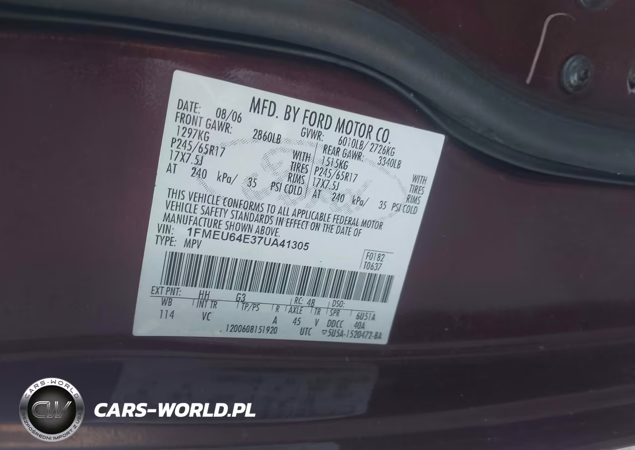 2007 Ford Explorer Eddie Bauer VIN:1FMEU64E37UA41305 - 9