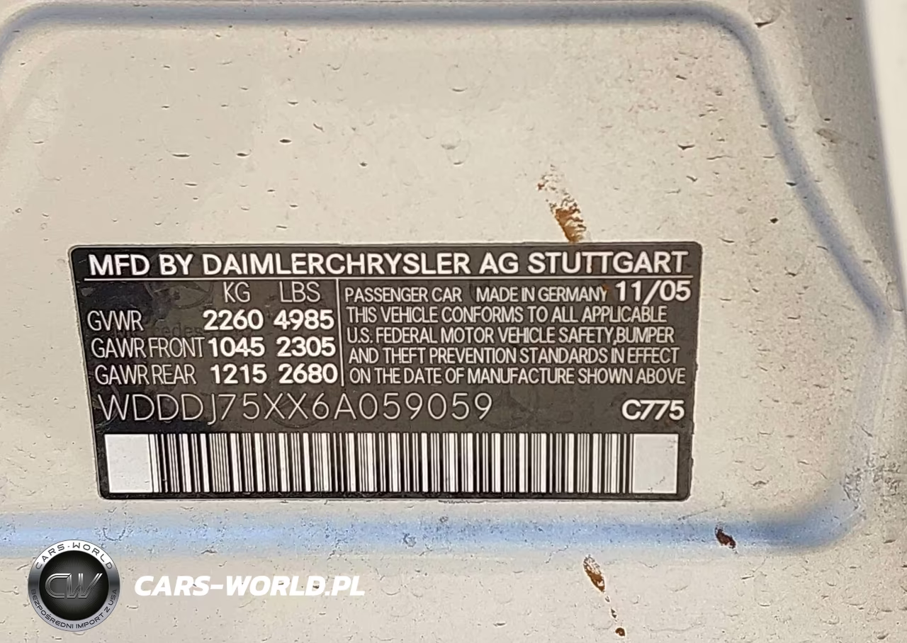 MERCEDES-BENZ CLS 500 VIN:WDDDJ75XX6A059059 - 9