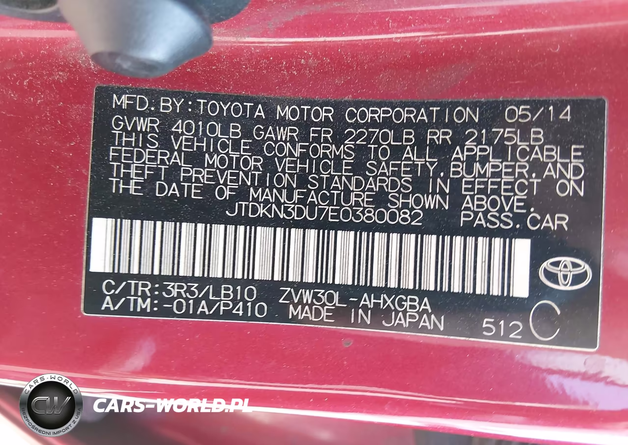 2014 Toyota Prius Four VIN:JTDKN3DU7E0380082 - 9