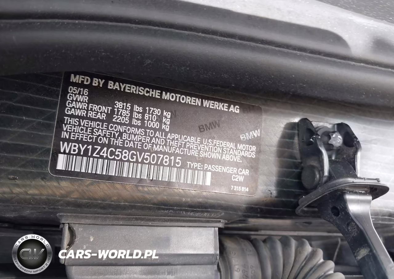 2016 BMW I3 Base W-Range Extender VIN:WBY1Z4C58GV507815 - 9