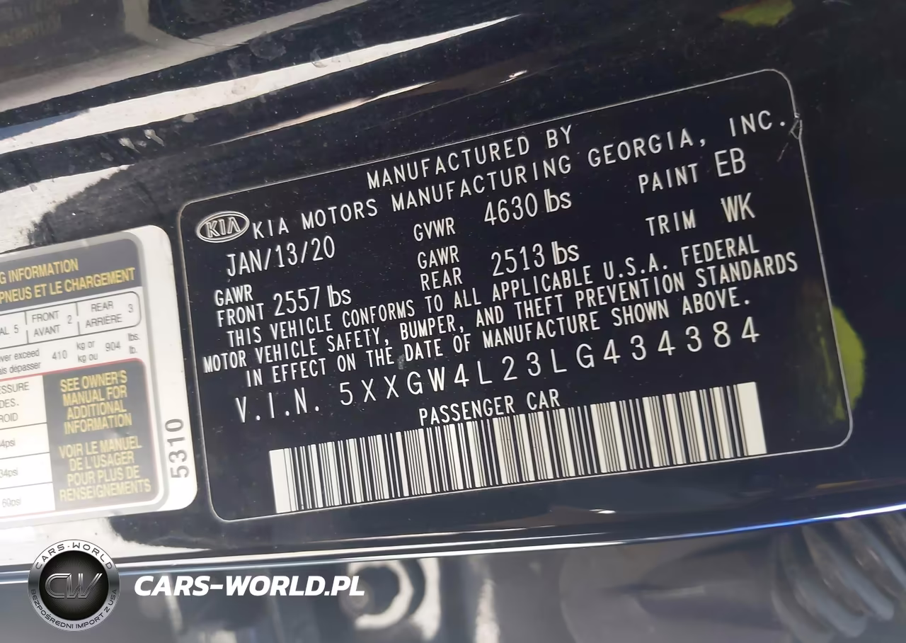 2020 Kia Optima Sx Turbo VIN:5XXGW4L23LG434384 - 9