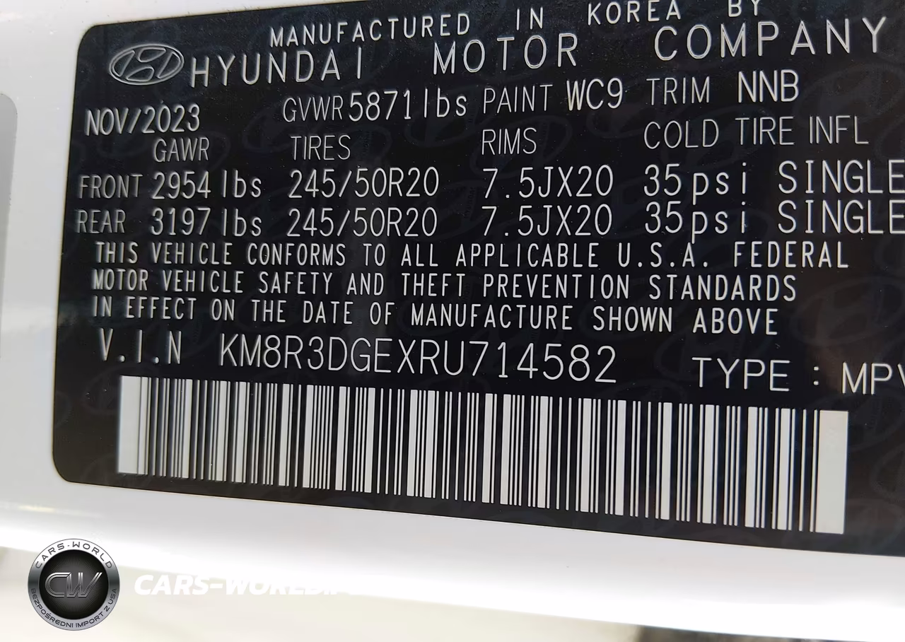 2024 Hyundai Palisade Xrt VIN:KM8R3DGEXRU714582 - 9
