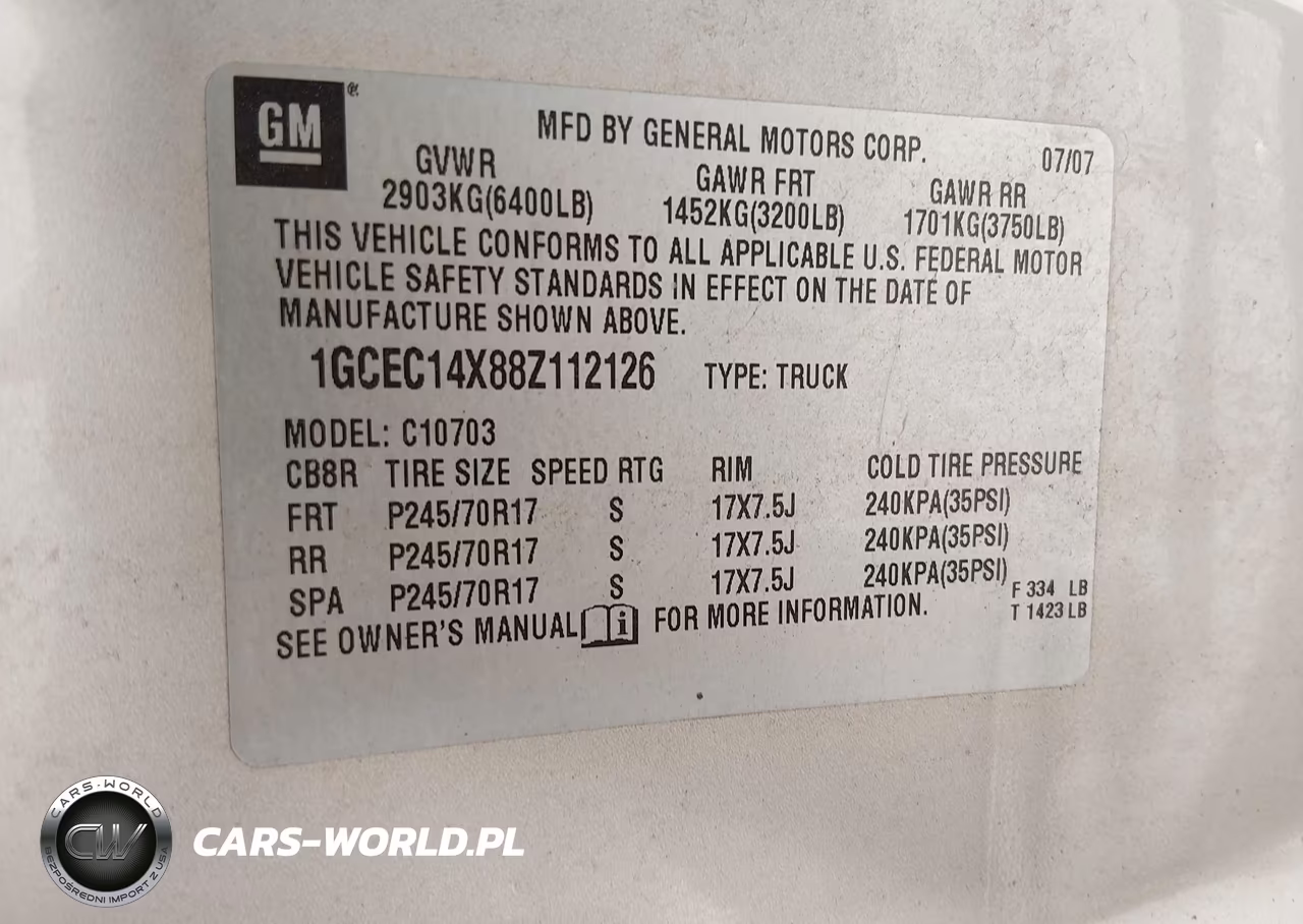 2008 Chevrolet Silverado 1500 Work Truck VIN:1GCEC14X88Z112126 - 9