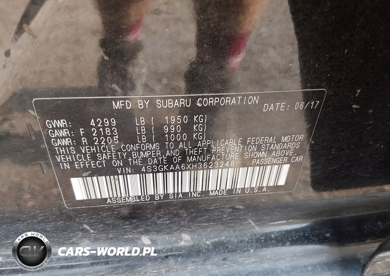 2017 Subaru Impreza 2.0I VIN:4S3GKAA6XH3623248 - 9