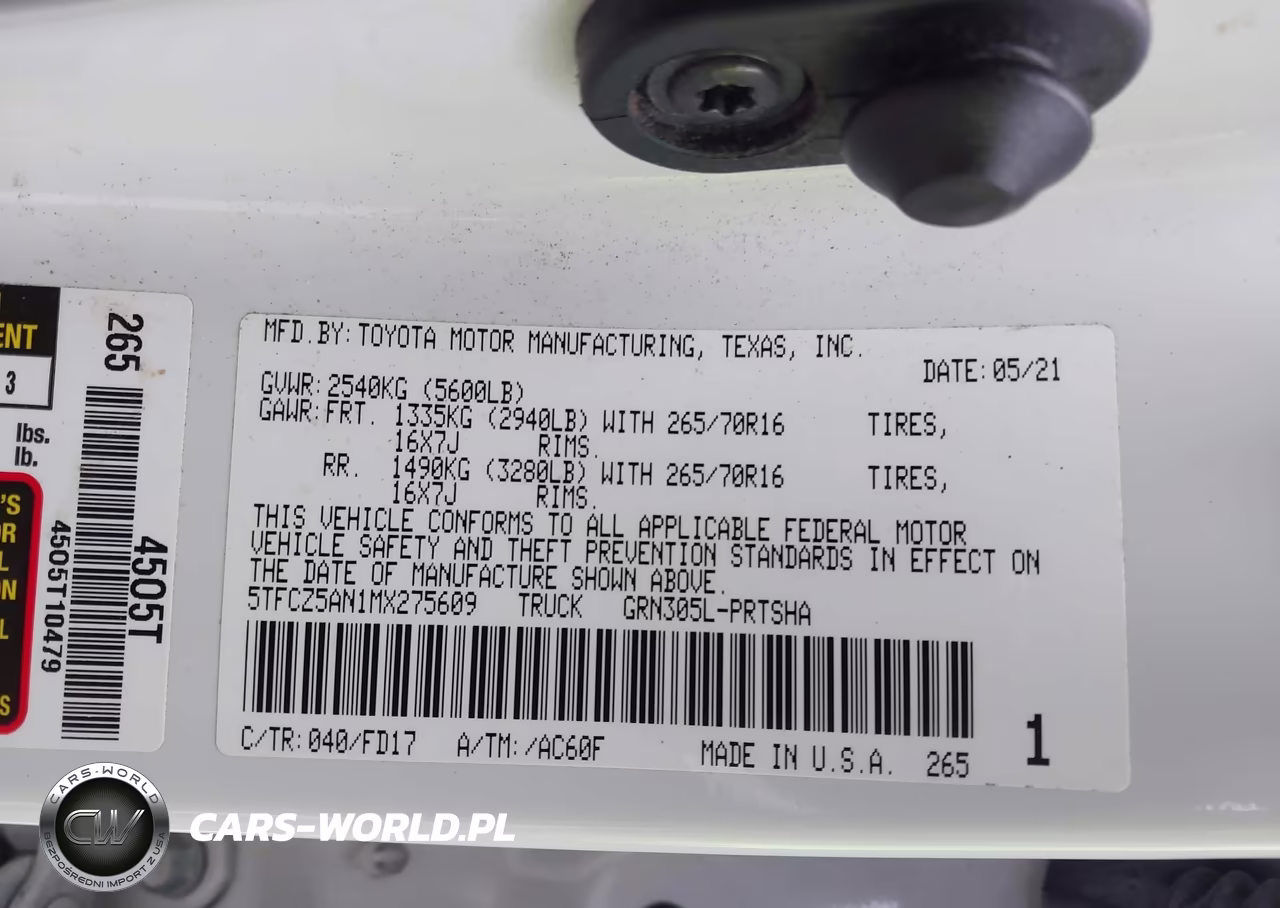 2021 Toyota Tacoma Trd Off-Road VIN:5TFCZ5AN1MX275609 - 9
