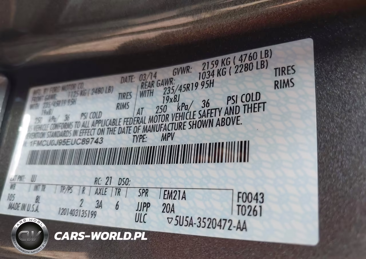 2014 Ford Escape Titanium VIN:1FMCU0J95EUC89743 - 9