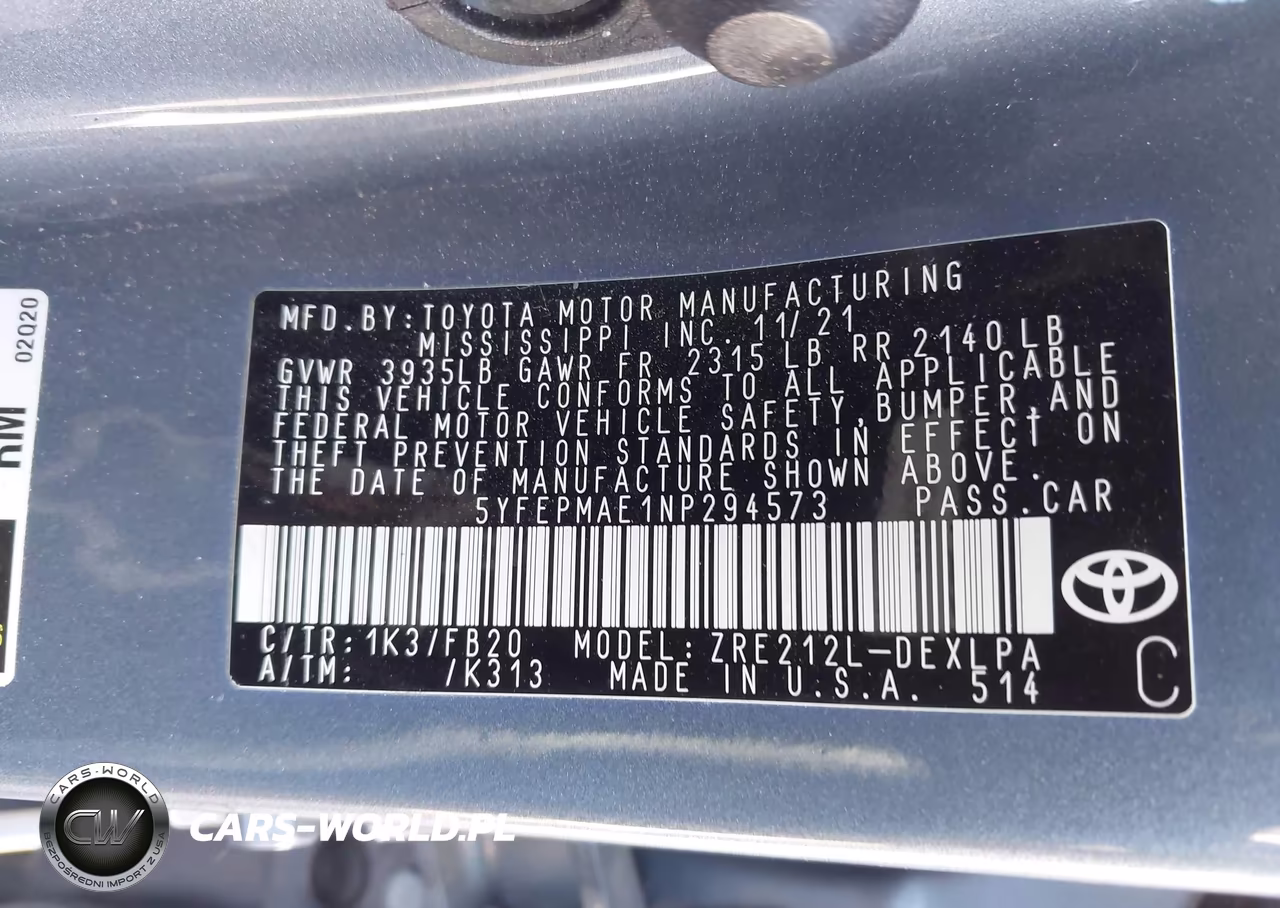 2022 Toyota Corolla Le VIN:5YFEPMAE1NP294573 - 9
